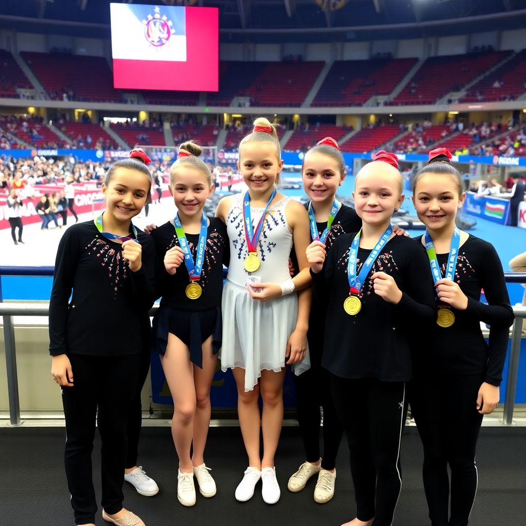 Фото первых чемпионок России по художественной гимнастике из академии Алины Кабаевой
